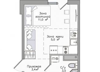Продается квартира студия, 23.9 м2, Карелия