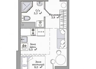 Продам квартиру студию, 21.2 м2, Карелия