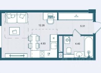 Продаю квартиру студию, 26.9 м2, Брянск