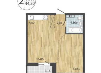 Продам 2-комнатную квартиру, 44.2 м2, Иркутск, Свердловский округ