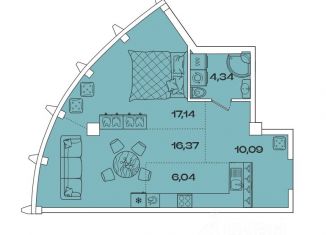 Продажа 1-ком. квартиры, 53.98 м2, Иркутск