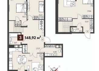 3-комнатная квартира на продажу, 149 м2, Пенза, Ленинский район