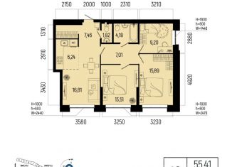 Продам 4-ком. квартиру, 82.12 м2, Уфа, Октябрьский район