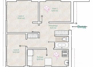 Продается 3-ком. квартира, 46.9 м2, Москва, хутор Ильичёвка, с4
