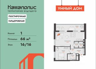 Продается 1-ком. квартира, 66 м2, Пермь, Дзержинский район