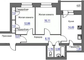 Продажа 2-ком. квартиры, 67.71 м2, Орёл, Заводской район