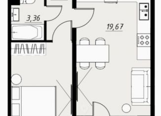 Продажа 1-ком. квартиры, 39.82 м2, Тамбовская область