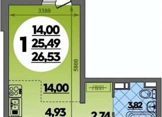 Продается квартира студия, 26.53 м2, Адыгея