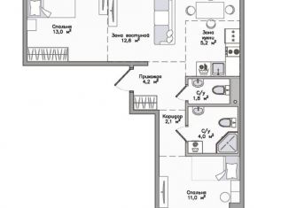 Продажа трехкомнатной квартиры, 54 м2, Сортавала