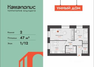 Продажа двухкомнатной квартиры, 47 м2, Пермь, Дзержинский район
