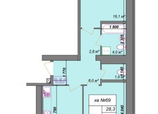 Продам 2-комнатную квартиру, 57.5 м2, Костромская область