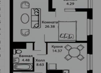 1-ком. квартира на продажу, 58.15 м2, Пятигорск