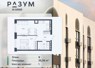Однокомнатная квартира на продажу, 35.36 м2, Астрахань, Советский район