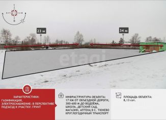 Участок на продажу, 8.13 сот., Тюменская область, Солнечная улица