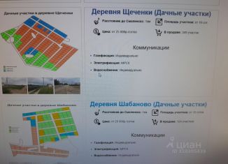 Продажа участка, 10 сот., деревня Щеченки