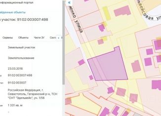 Продаю земельный участок, 13.3 сот., Севастополь, Эдельвейсовая улица