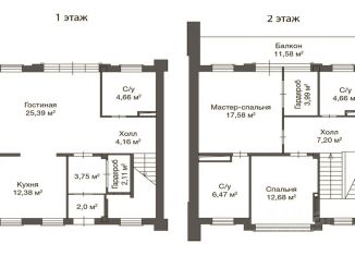 Продается дом, 102 м2, деревня Ивановское, деревня Ивановское, 9