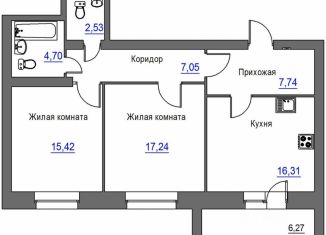 2-комнатная квартира на продажу, 74.13 м2, Орловская область