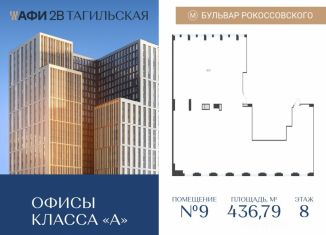 Продажа офиса, 436.79 м2, Москва, Тагильская улица, 4, ВАО