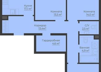 Продажа 3-комнатной квартиры, 88.3 м2, Рыбинск