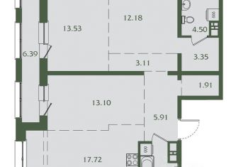 Продаю трехкомнатную квартиру, 85.63 м2, Иркутск