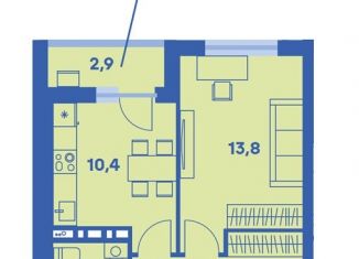 Продается однокомнатная квартира, 36.2 м2, Пермь, Индустриальный район