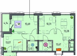 Продажа 3-ком. квартиры, 82.26 м2, Иркутская область