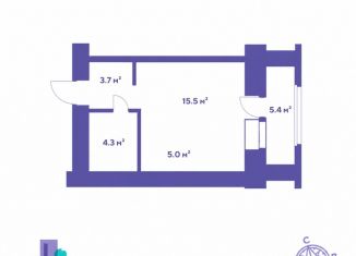 Продаю 1-комнатную квартиру, 31.2 м2, село Чигири