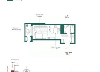 Продаю квартиру студию, 27.5 м2, Ижевск, Октябрьский район