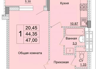 Продается 1-комнатная квартира, 47 м2, Старый Оскол, микрорайон Степной, 33Е