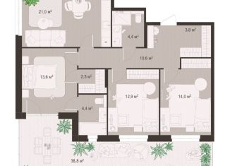 3-ком. квартира на продажу, 125.4 м2, Рязань