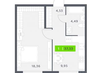 Продается 1-ком. квартира, 37.33 м2, Северодвинск