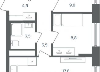 Продам 2-комнатную квартиру, 52.4 м2, Пермский край
