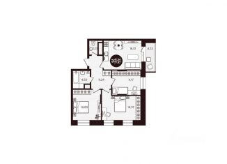 Продается трехкомнатная квартира, 77.47 м2, Чебоксары