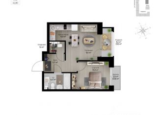 Продам 2-ком. квартиру, 40.8 м2, Пермь, Мотовилихинский район