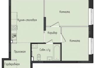 Продам 2-комнатную квартиру, 55.4 м2, село Первомайский