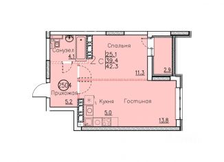 Продается квартира, 42.3 м2, Энгельс