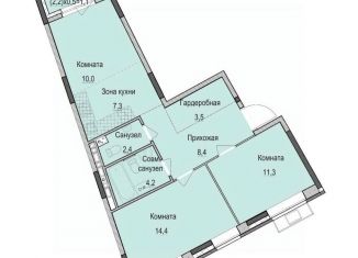 Продаю 3-комнатную квартиру, 63.2 м2, Казань