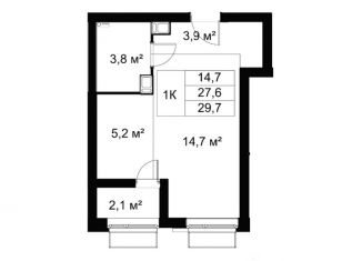 Продам квартиру студию, 29.7 м2, Волгоград, улица Маршала Ерёменко, 45