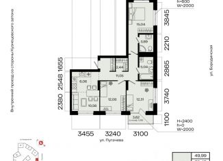 4-ком. квартира на продажу, 79.56 м2, Уфа