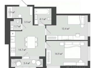 Продажа 2-комнатной квартиры, 57.6 м2, Ижевск, Индустриальный район
