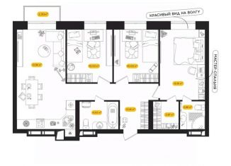 Продается 3-ком. квартира, 75.98 м2, Астрахань, Ленинский район
