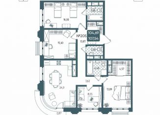 Продам 4-комнатную квартиру, 107.56 м2, Иркутск, Свердловский округ