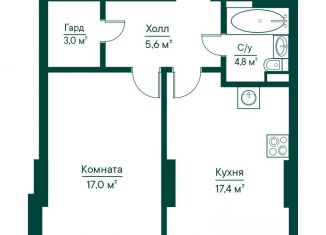 Продам 2-ком. квартиру, 47.79 м2, Самара, метро Московская, Липецкая улица, 1