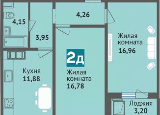 Продам 2-ком. квартиру, 61.16 м2, Чебоксары, улица Богдана Хмельницкого, 129, Ленинский район