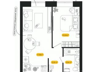 Продается 1-ком. квартира, 36.18 м2, Астраханская область