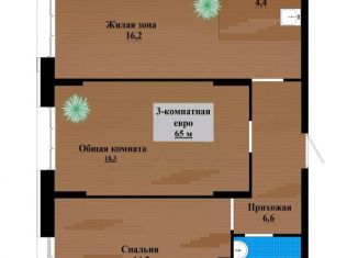 Продажа 3-комнатной квартиры, 65 м2, Забайкальский край