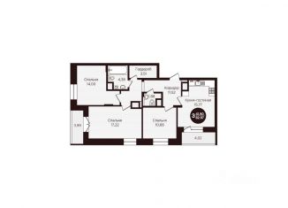 Продажа 3-ком. квартиры, 82.97 м2, Чебоксары
