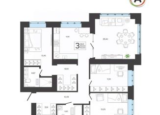 Продам трехкомнатную квартиру, 102 м2, Брянск