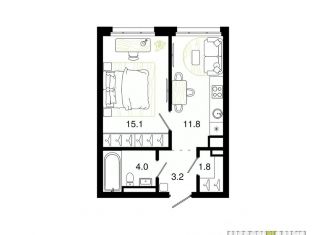 Продажа 1-комнатной квартиры, 35.9 м2, Уфа